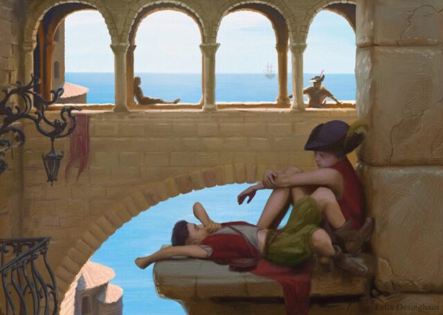 "An Afternoon by the Sea", digital